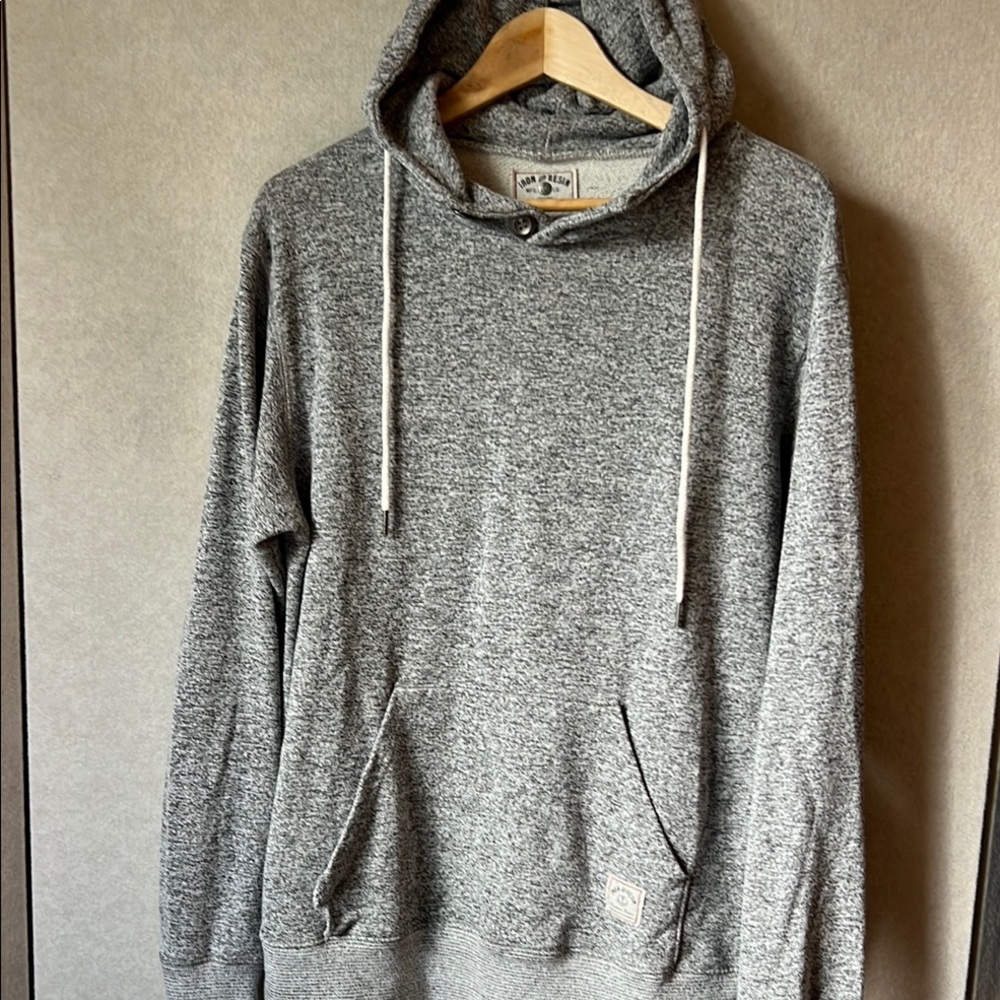 Gray Casual Hooded Sweatshirt